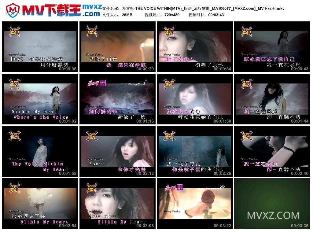 邓紫棋-THE VOICE WITHIN(MTV)_国语_流行歌曲_MA106077